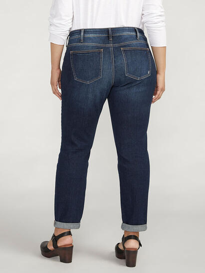 Women's Plus Boyfriend Jeans - Back View