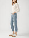 Boyfriend Mid Rise Slim Leg Luxe Stretch Jeans image number 2