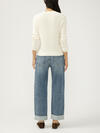 Relaxed Mid Rise Straight Leg Ankle Jeans image number 1