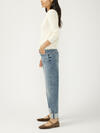 Relaxed Mid Rise Straight Leg Ankle Jeans image number 2