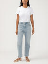 90s Relaxed Mid Rise Straight Leg Ankle Jeans image number 0