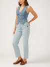 Highly Desirable High Rise Straight Leg Ankle Jeans image number 2