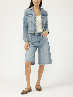 Limited Edition Studded Denim Long Shorts