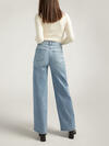 V-Front Mid Rise Wide Leg Jeans image number 1