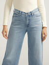 V-Front Mid Rise Wide Leg Jeans image number 3