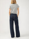 High Rise Pleated Trouser Leg Jeans image number 1
