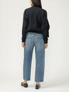 High Rise Slim Barrel Leg Jeans image number 1