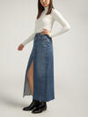 Front-Slit Maxi Jean Skirt image number 2