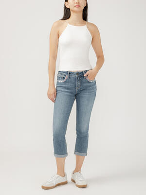Elyse Mid Rise Luxe Stretch Americana Capri