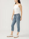 Elyse Mid Rise Luxe Stretch Americana Capri image number 2