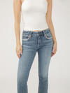 Elyse Mid Rise Luxe Stretch Americana Capri image number 3