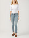 Suki Mid Rise Straight Crop Luxe Stretch Jeans image number 0