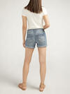 Boyfriend Mid Rise Luxe Stretch Shorts image number 1
