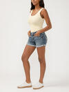 Boyfriend Mid Rise Luxe Stretch Shorts image number 3