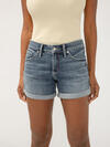 Boyfriend Mid Rise Luxe Stretch Shorts image number 4