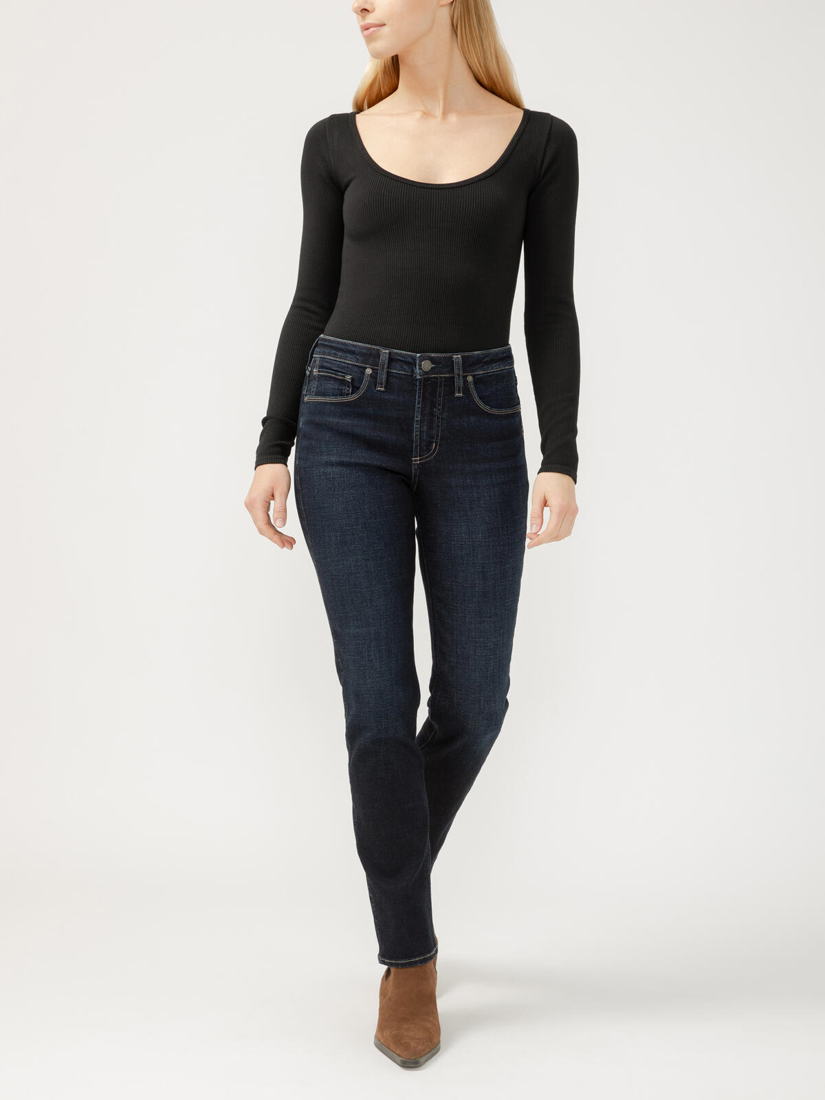 Most Wanted Mid Rise Straight Leg Jeans image number 0