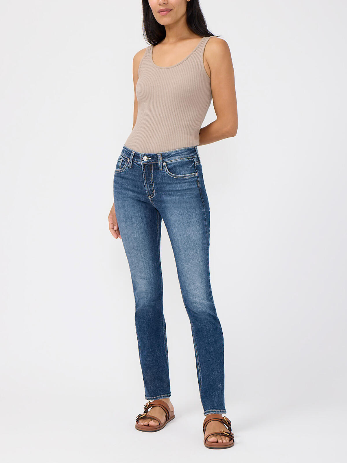Most Wanted Mid Rise Straight Leg Jeans image number 0