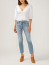 Most Wanted Mid Rise Ankle Straight Leg Jeans image number 3