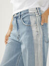 Silver Coated Be Easy High Rise Wide Leg Jeans image number 3