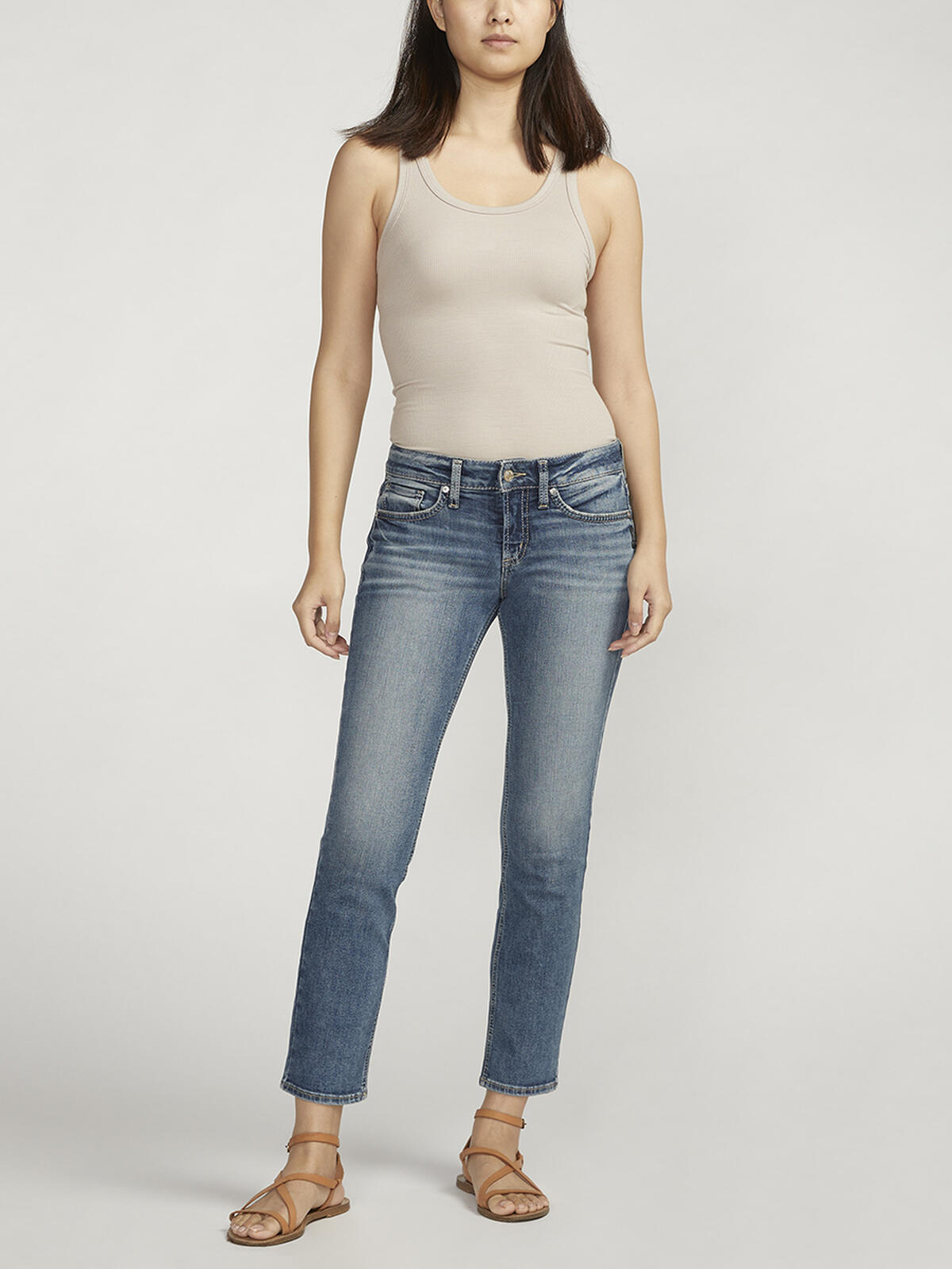 Britt Low Rise Straight Leg Jeans image number 0