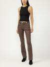 Suki Mid Rise Slim Bootcut Coated Jeans image number 0