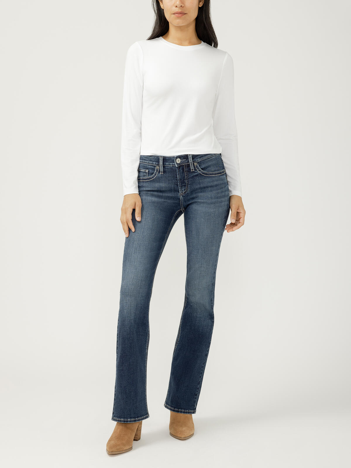 Suki Mid Rise Bootcut Jeans image number 0