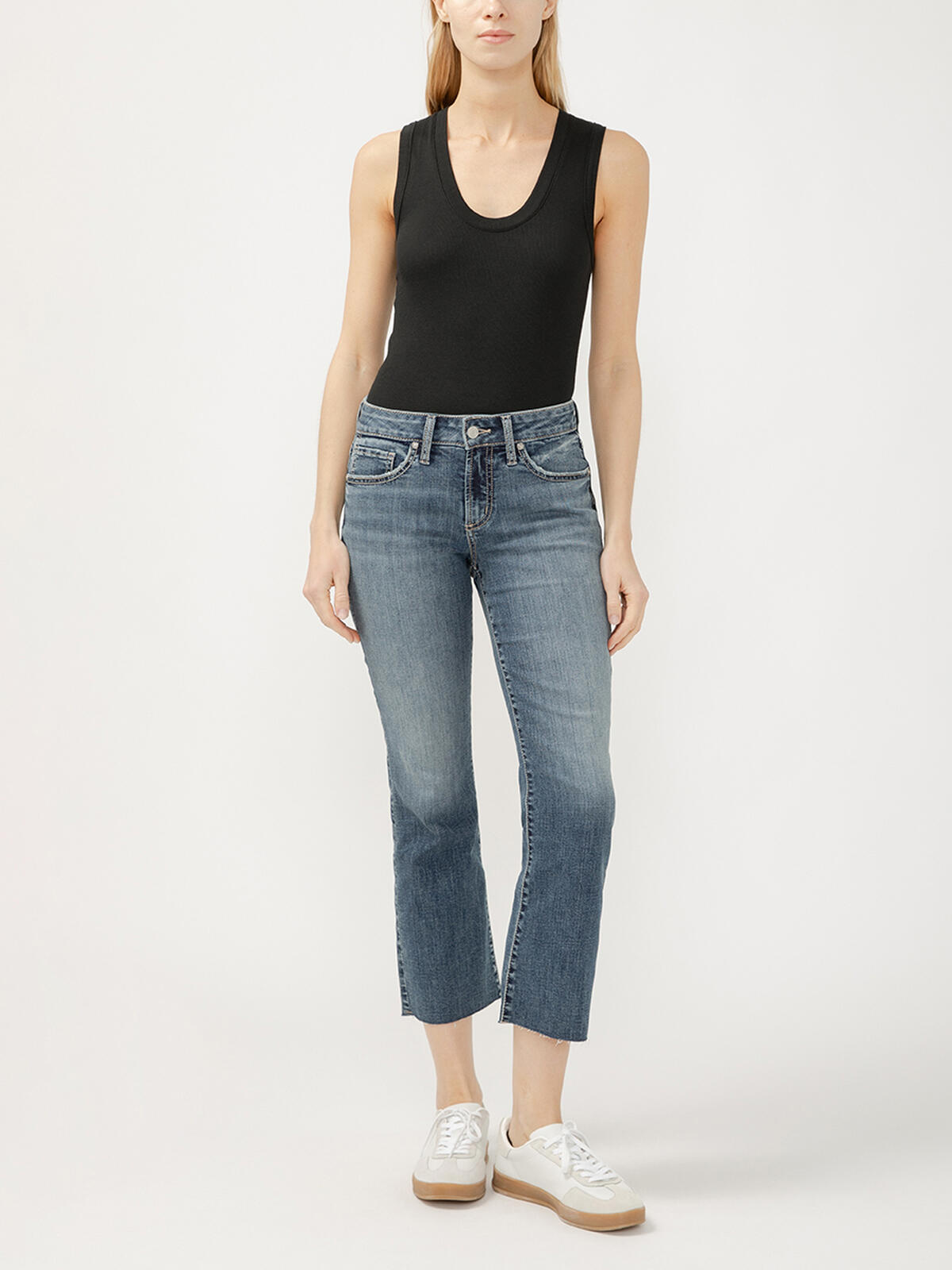 Suki Mid Rise Kick Flare Luxe Stretch Americana Jeans image number 0