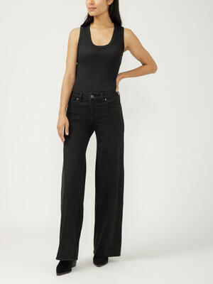 Suki Mid Rise Wide Leg Luxe Stretch Jeans