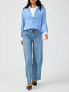 Suki Mid Rise Wide Leg Knit Flex Jeans image number 0
