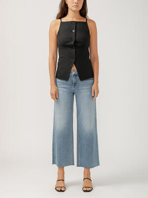 Suki Mid Rise Wide Leg Luxe Stretch Jeans