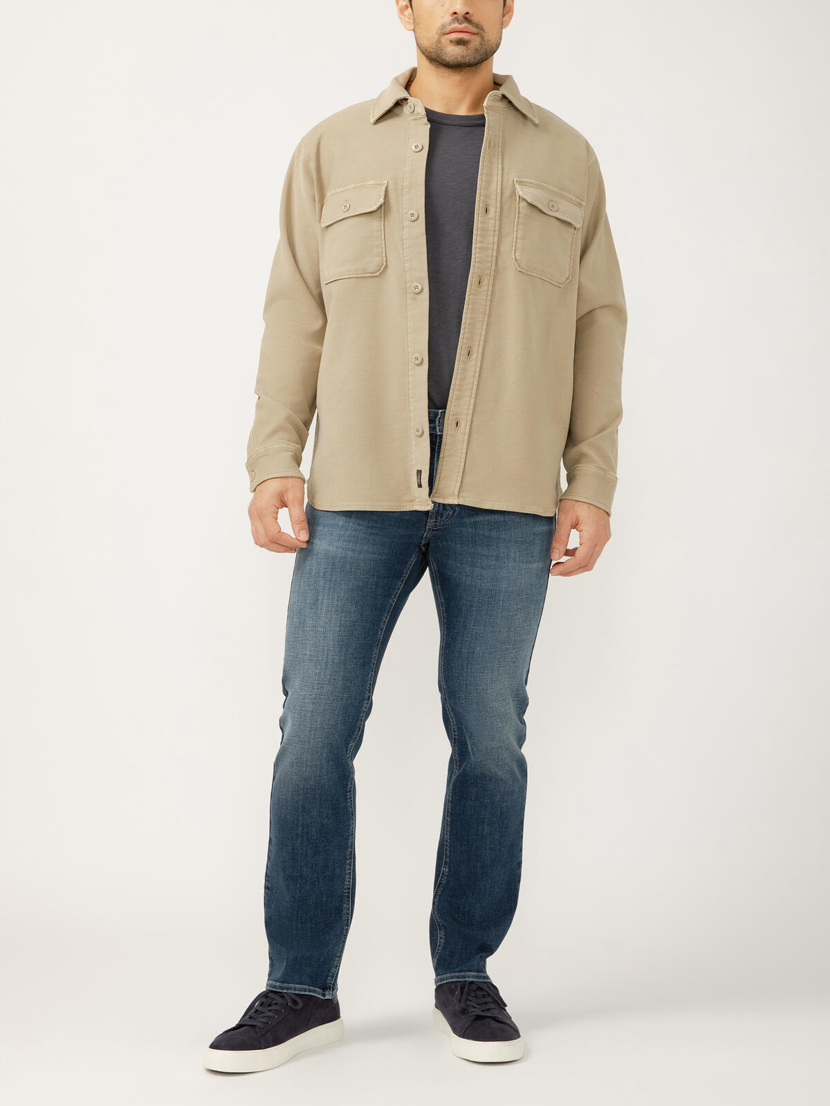 Button Up Knit Flex Shirt image number 0