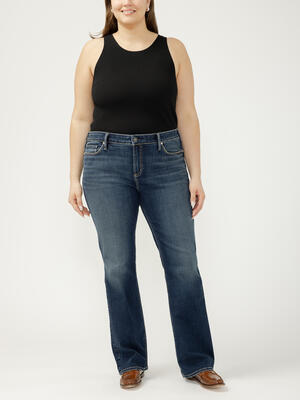 Elyse Mid Rise Slim Bootcut Luxe Stretch Jeans Plus Size