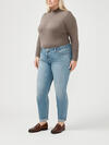 Boyfriend Mid Rise Slim Leg Luxe Stretch Jeans Plus Size image number 2