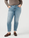 Boyfriend Mid Rise Slim Leg Luxe Stretch Jeans Plus Size image number 3