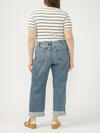 Relaxed Mid Rise Straight Leg Ankle Jeans Plus Size image number 1