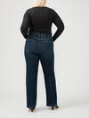Highly Desirable High Rise Trouser Leg Jeans Plus Size image number 1