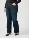 Highly Desirable High Rise Trouser Leg Jeans Plus Size image number 2