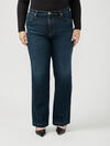 Highly Desirable High Rise Trouser Leg Jeans Plus Size image number 3
