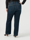 Highly Desirable High Rise Trouser Leg Jeans Plus Size image number 4