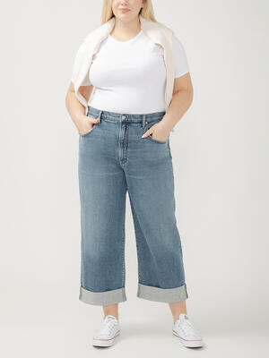 Be Easy High Rise Wide Leg Jeans Plus Size