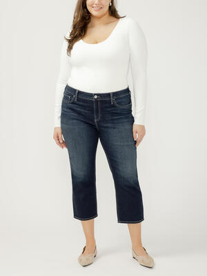 Elyse Mid Rise Luxe Stretch Capri Plus Size