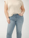 Suki Mid Rise Straight Crop Luxe Stretch Jeans Plus Size image number 3