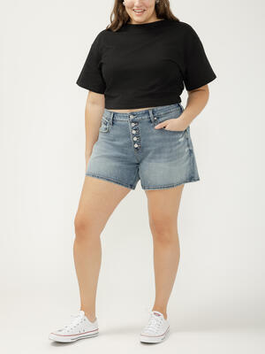 Boyfriend Mid Rise Short Plus Size