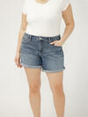 Boyfriend Mid Rise Luxe Stretch Shorts Plus Size image number 3