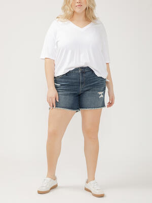 Suki Mid Rise Luxe Stretch Shorts Plus Size