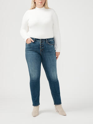 Most Wanted Mid Rise Straight Leg Jeans Plus Size