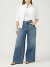 Highly Desirable High Rise Wide Leg Jeans Plus Size image number 0