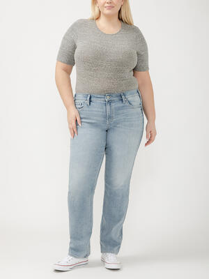 Suki Mid Rise Slim Bootcut Jeans Plus Size