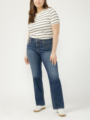 Suki Mid Rise Slim Bootcut Jeans Plus Size
