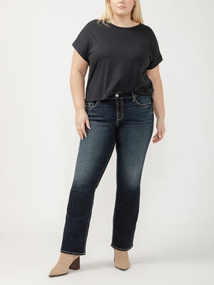 Suki Mid Rise Bootcut Jeans Plus Size